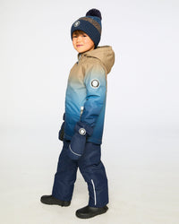 Two-Piece Chill Outerwear Set With Light Insulation Navy Blue Snowsuits Deux par Deux 