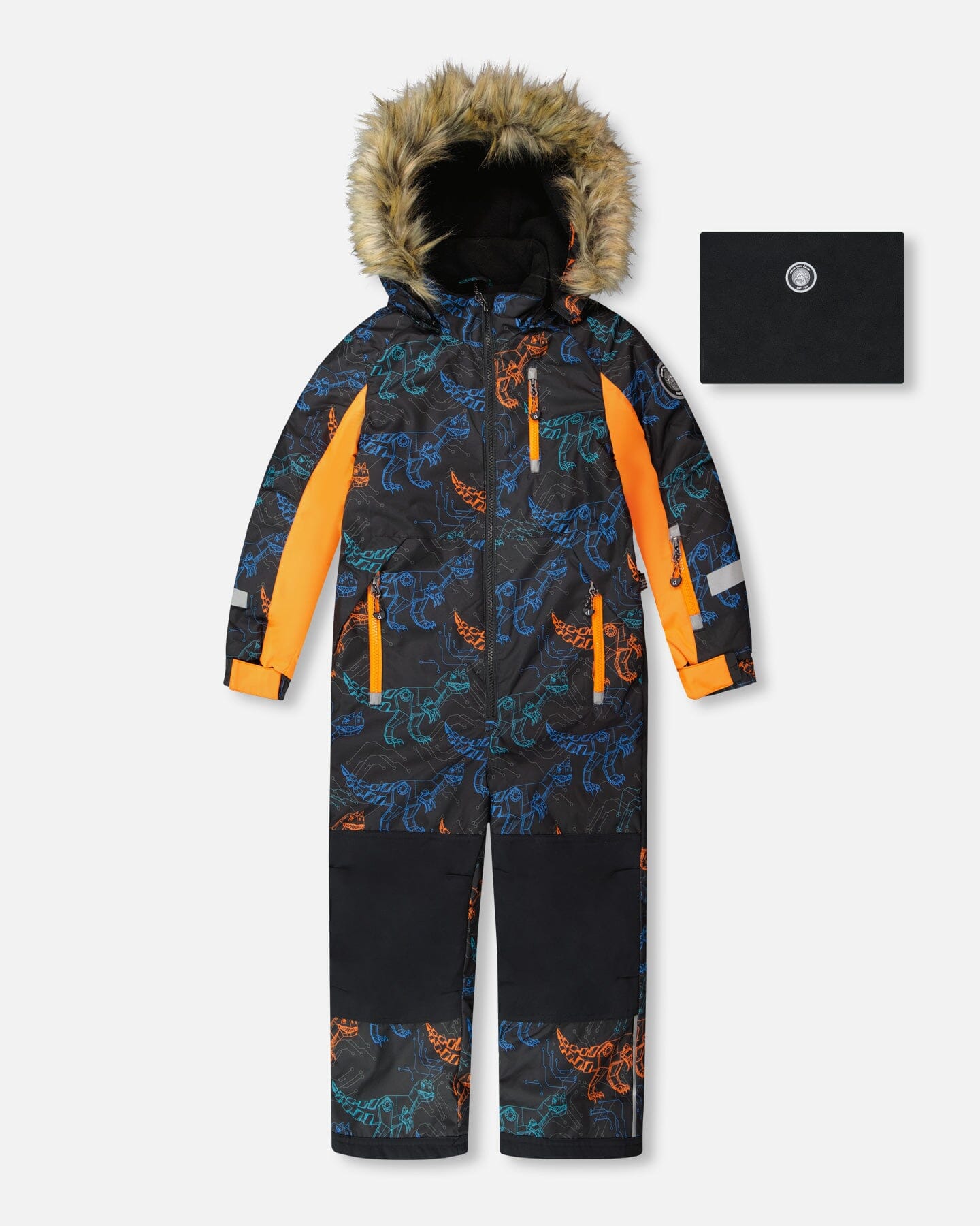 One-Piece Play Snowsuit Robot Dinosaur Print - H10PB32_190