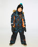 One-Piece Play Snowsuit Robot Dinosaur Print Snowsuits Deux par Deux 