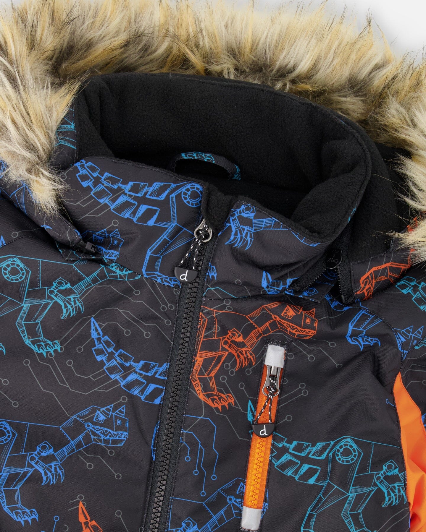 One-Piece Play Snowsuit Robot Dinosaur Print - H10PB32_190