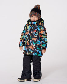Two-Piece Play Snowsuit With Allover Print Jacket Smiley Face - H10PB41_999