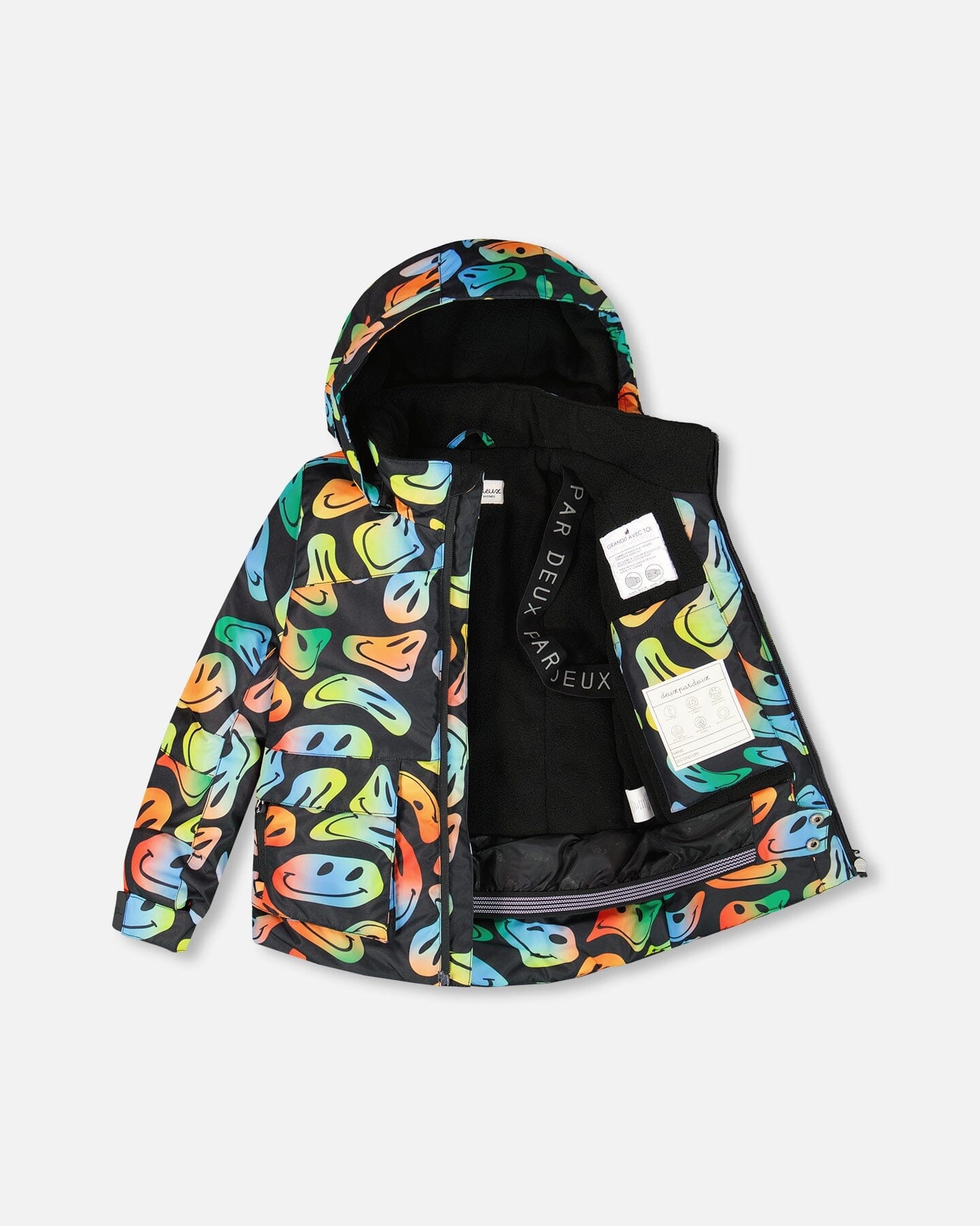 Two-Piece Play Snowsuit With Allover Print Jacket Smiley Face - H10PB41_999