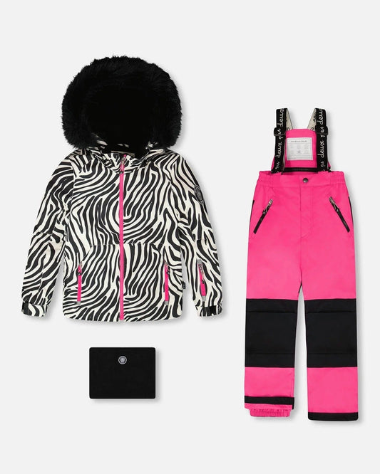 Two-Piece Play Snowsuit Fuchsia Snowsuits Deux par Deux 