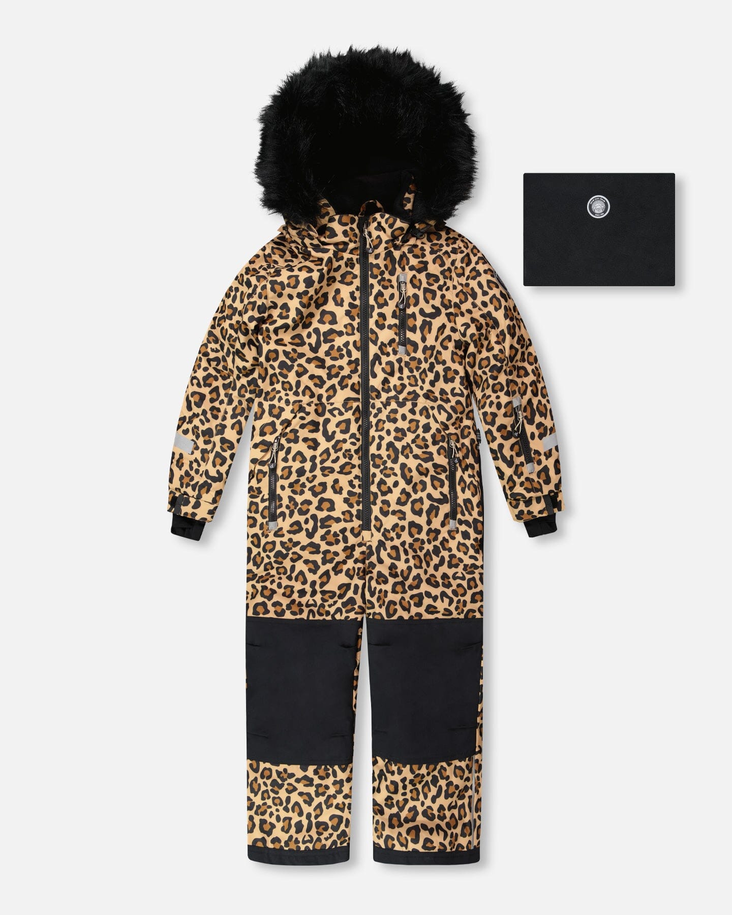 One-Piece Play Snowsuit Beige Leopard - H10PG30_042