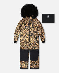 One-Piece Play Snowsuit Beige Leopard - H10PG30_042
