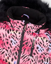 One-Piece Play Snowsuit Multicolor Leopard And Zebra - H10PG30_093
