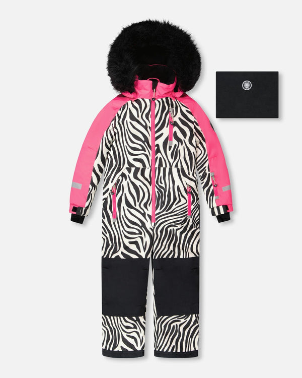 One-Piece Play Snowsuit Zebra Print - H10PG30_094