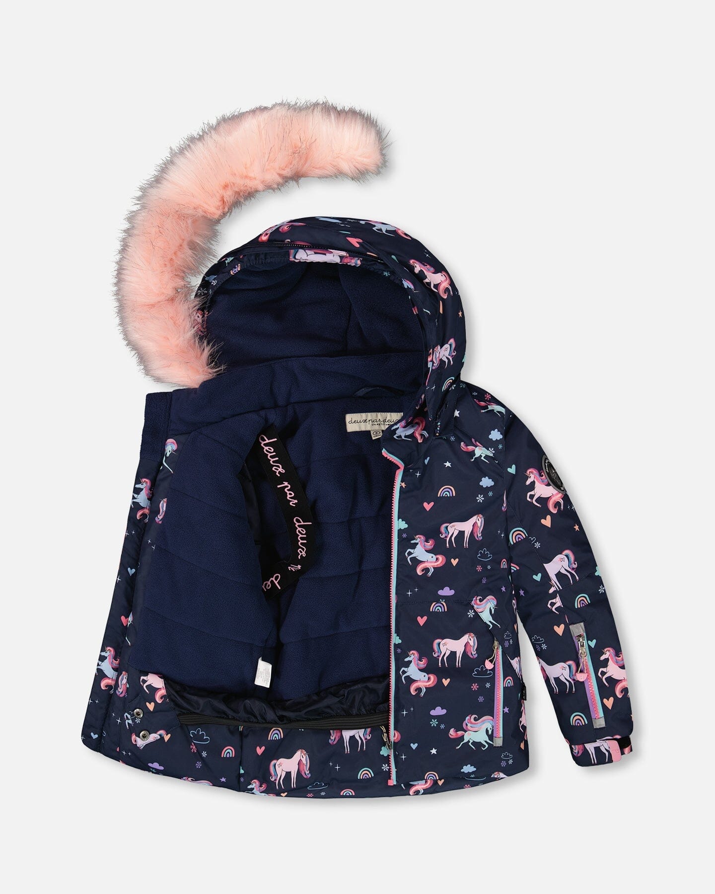 Two-Piece Play Snowsuit With Printed Jacket And Solid Pant Candy