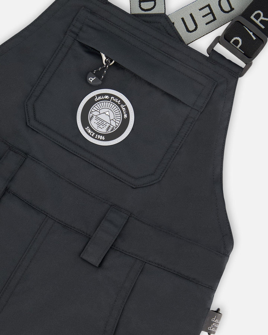 Solid Play Overall Snow Bib Black - H10T220_999