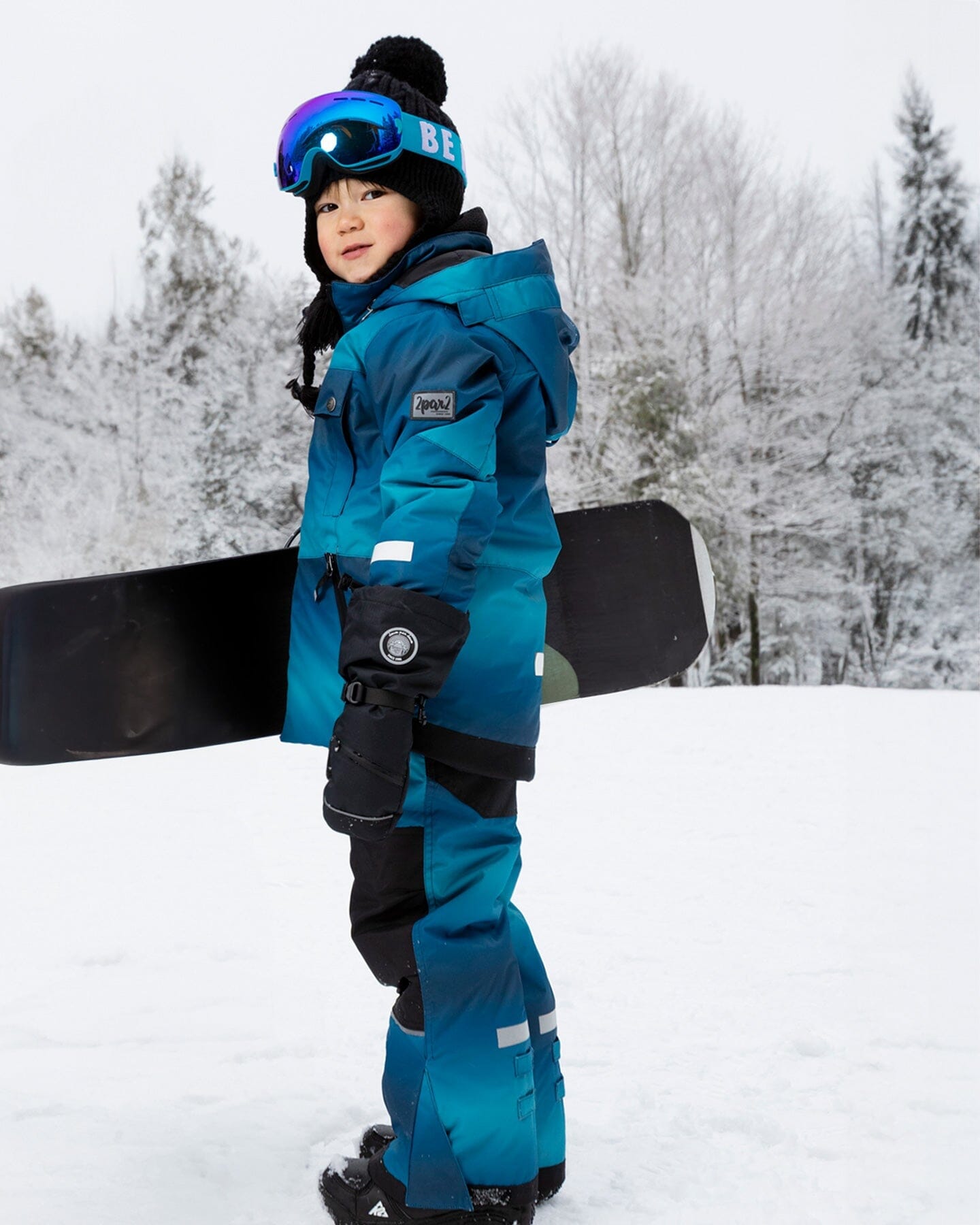 Two-Piece Teknik Snowsuit Teal Gradient - H10TB50_028