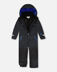 Solid One-Piece Teknik Snowsuit Black - H10TB76_999
