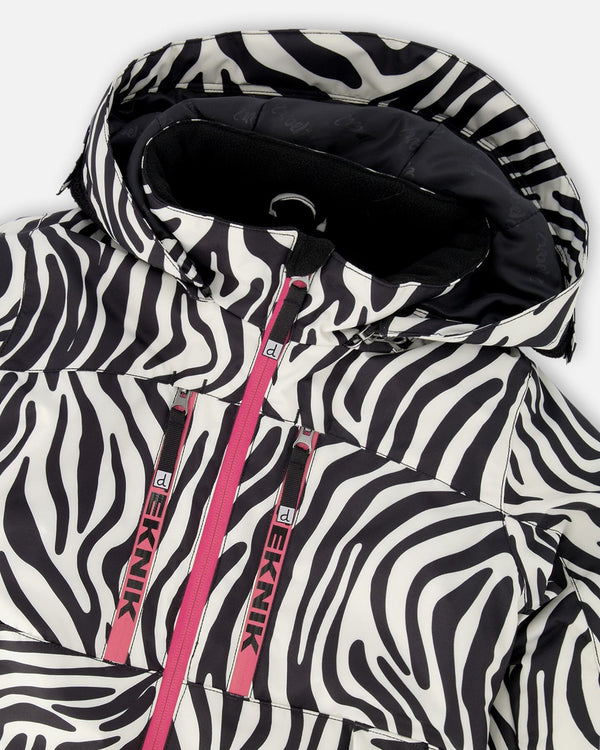Two-Piece Teknik Snowsuit Zebra Print - H10TG26_094