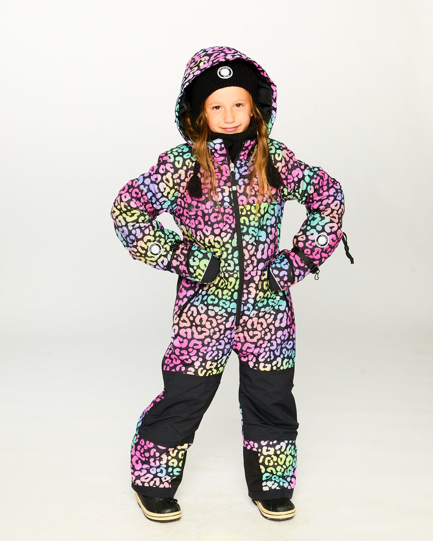 Winter Mittens Teknik Rainbow Leopard Winter Accessories Deux par Deux 