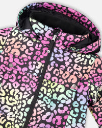 One-Piece Teknik Snowsuit Rainbow Leopard - H10TG31_095