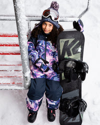 One-Piece Teknik Snowsuit Pink And Blue Marble - H10TG73_007