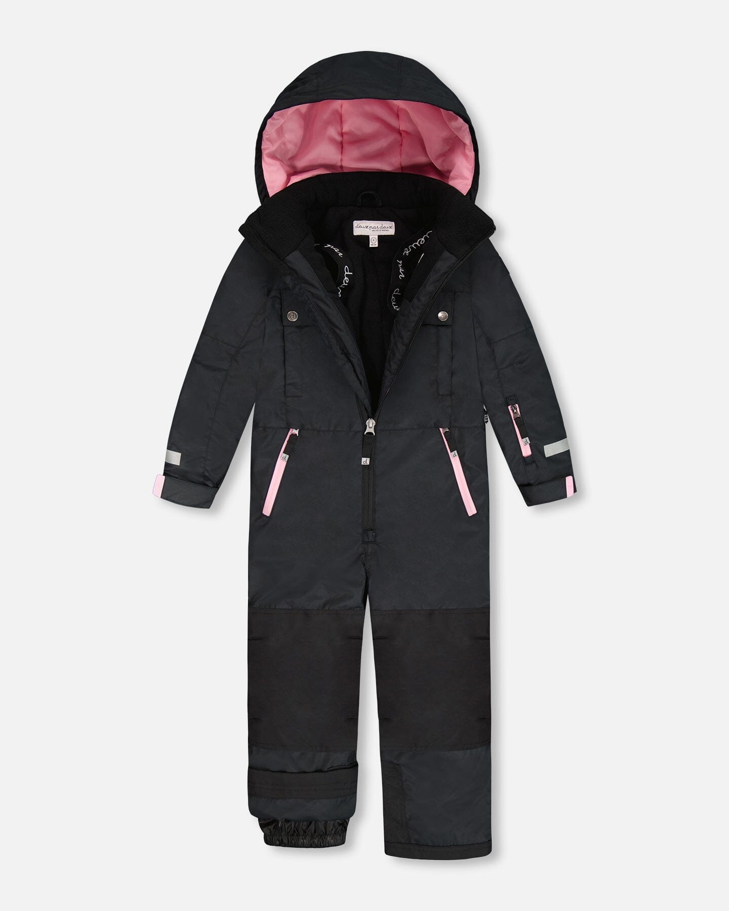 One-Piece Teknik Snowsuit Black With Pink - H10TG73_999