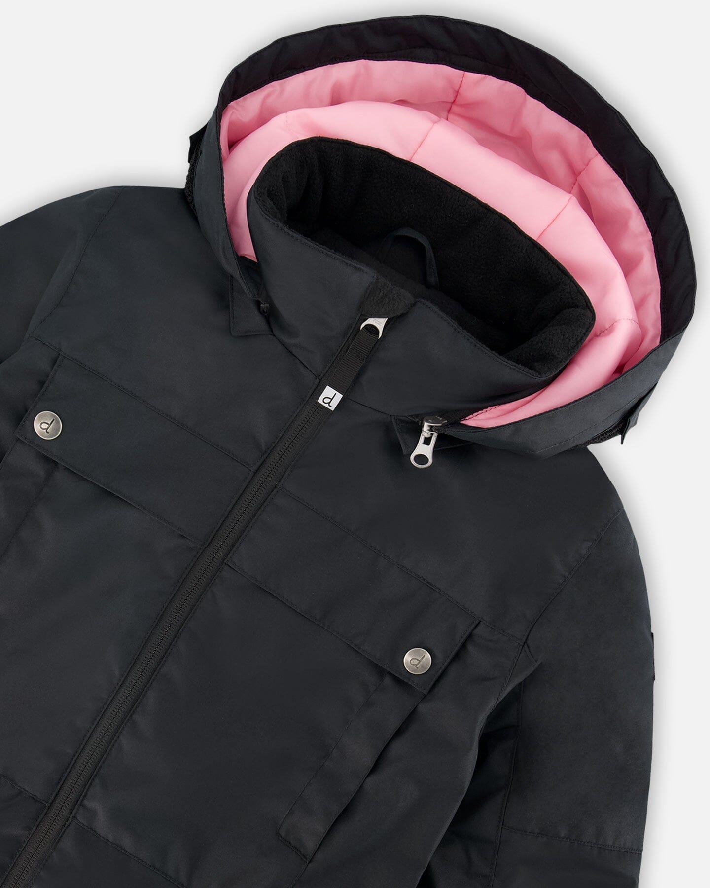 One-Piece Teknik Snowsuit Black With Pink - H10TG73_999