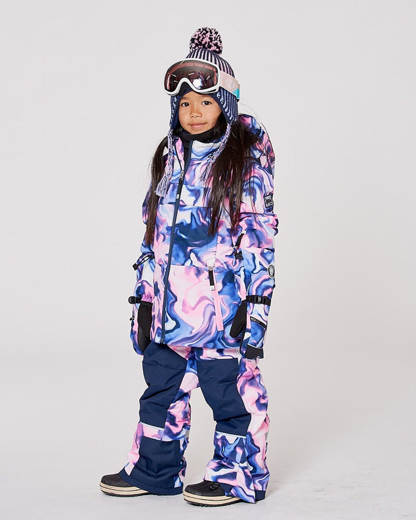 Two-Piece Teknik Snowsuit Pink And Blue Marble - H10TG92_007