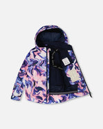Two-Piece Teknik Snowsuit Pink And Blue Marble - H10TG92_007