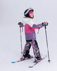 Two-Piece Teknik Snowsuit Black Retro Flower Print - H10TG92_013