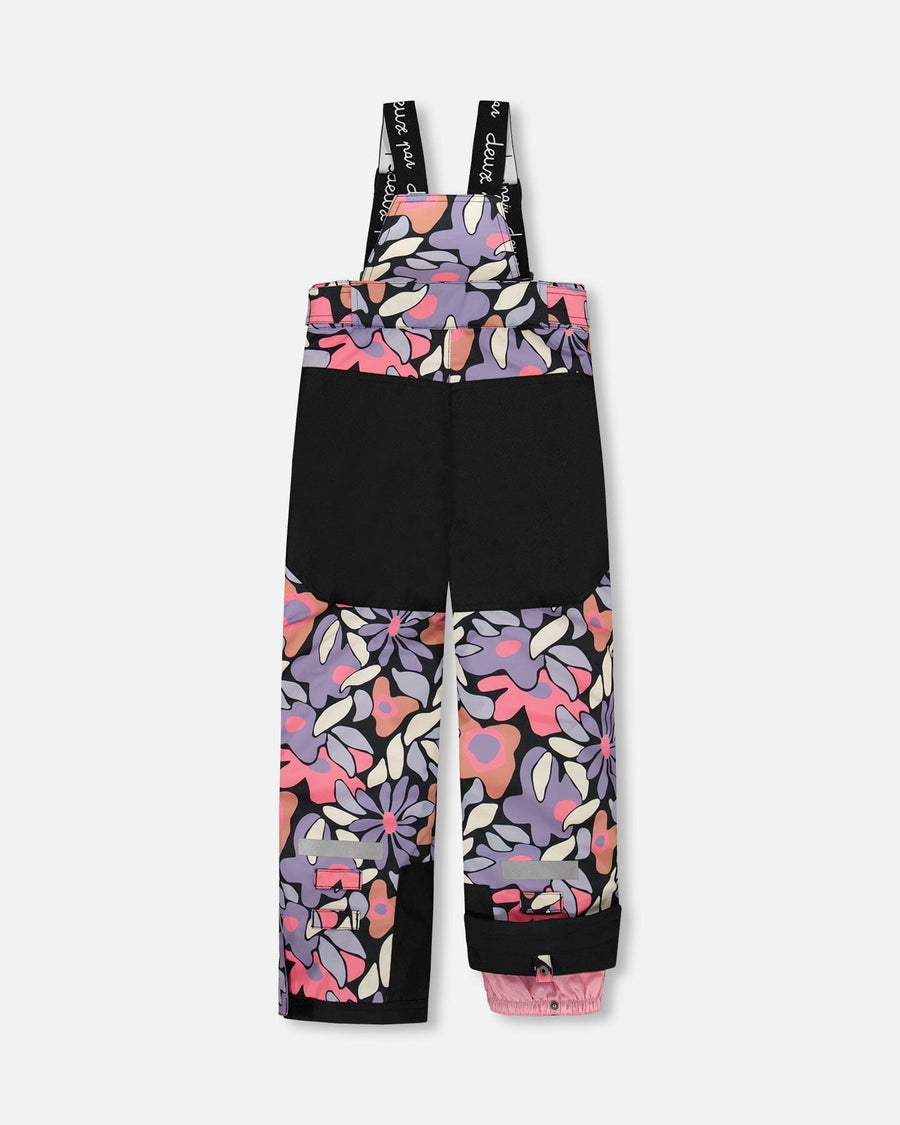 Two-Piece Teknik Snowsuit Black Retro Flower Print - H10TG92_013