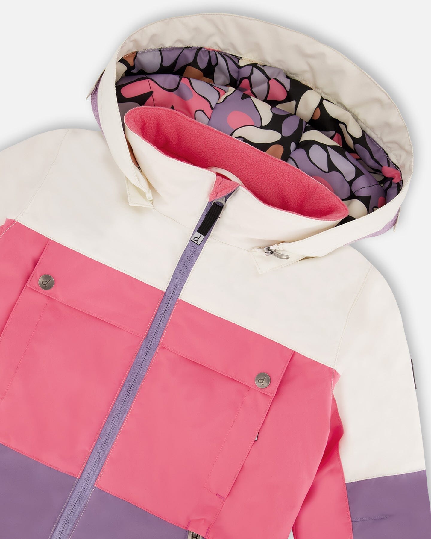 Two-Piece Teknik Snowsuit Black Retro Flower Print - H10TG92_013