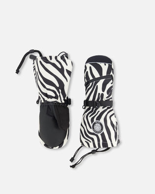 Winter Mittens Teknik Zebra Print Winter Accessories Deux par Deux 
