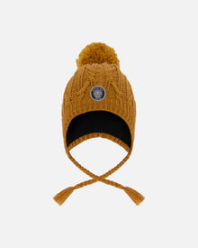 Lined Winter Hat With Pompom Brown Sugar - H10XT1_967