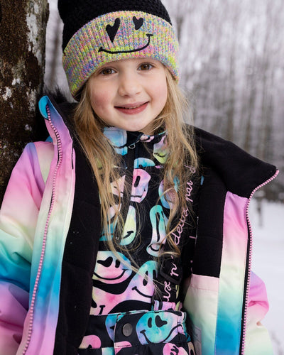 Two-Piece Thermal Underwear Set Smiley Face Girl - H10Y600_018