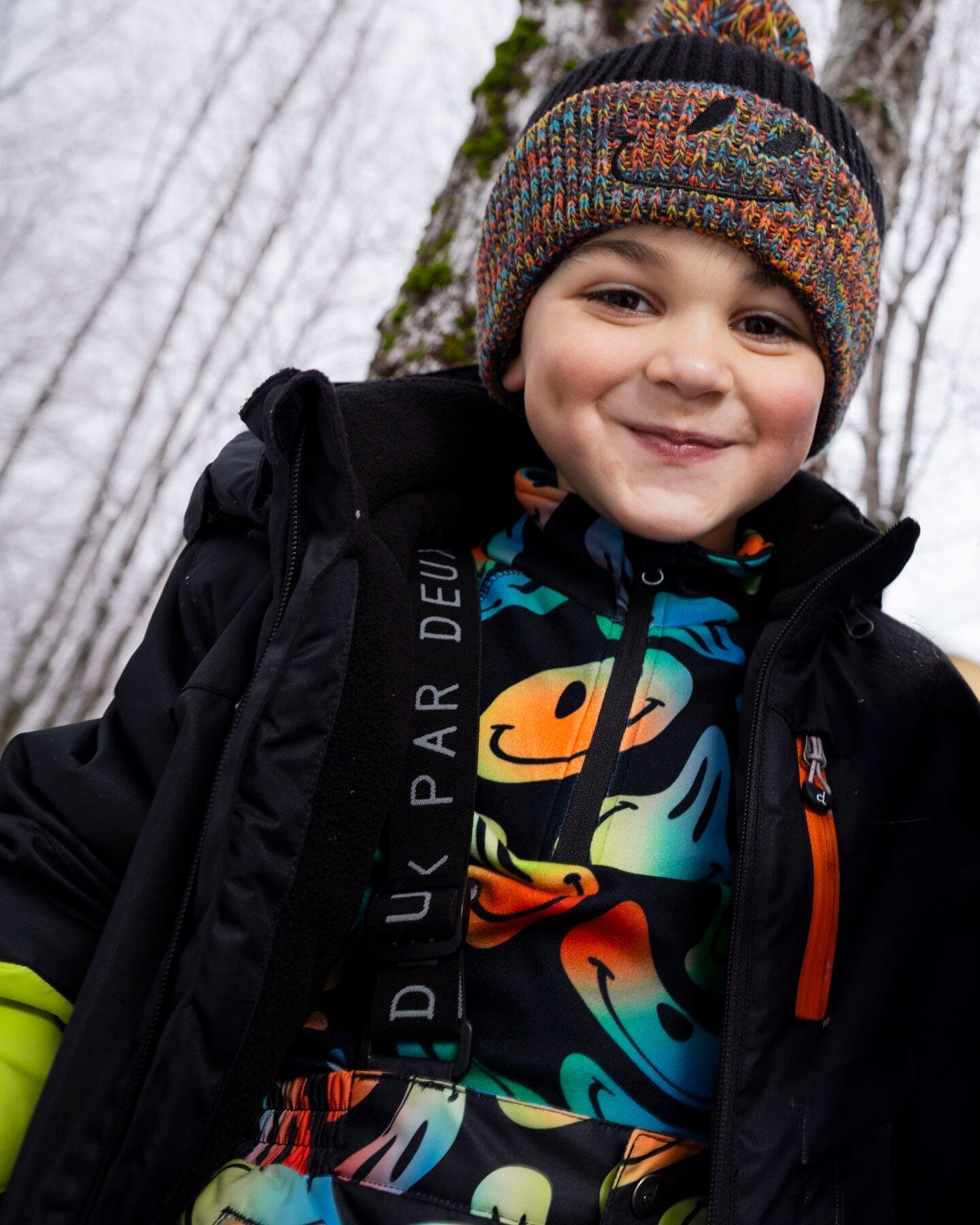 Two-Piece Thermal Underwear Set Smiley Face Boy - H10Y600_033