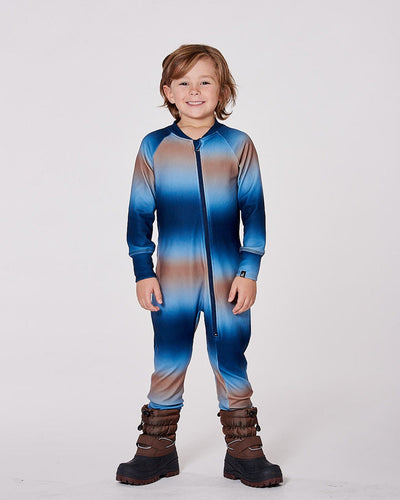 One-Piece Thermal Underwear Blue And Beige Gradient - H10Y700_034