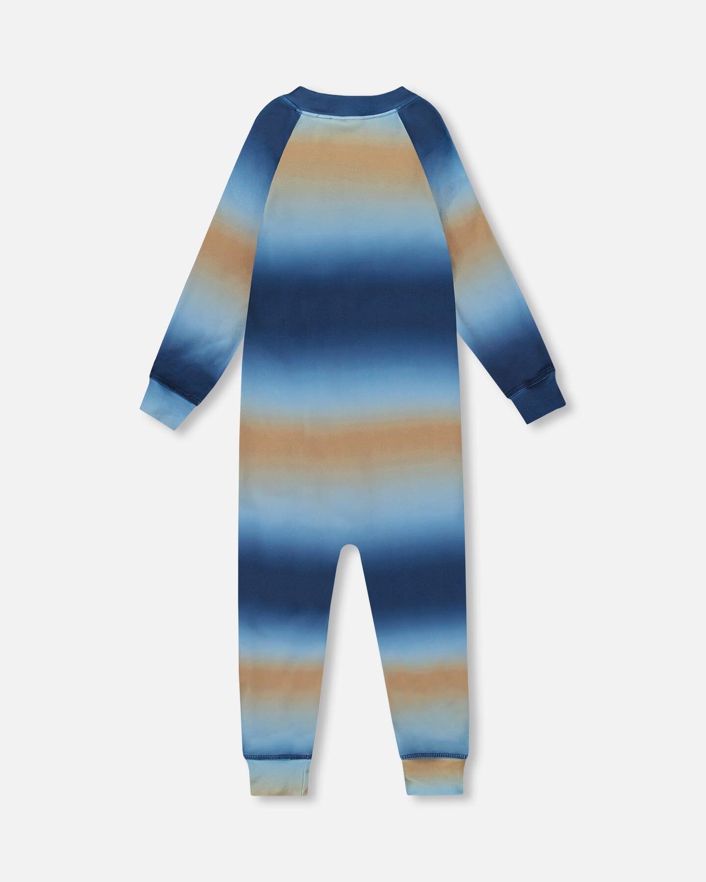 One-Piece Thermal Underwear Blue And Beige Gradient - H10Y700_034