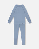 Merino Wool Base Layer Set Blue Gray - H10Y800_975