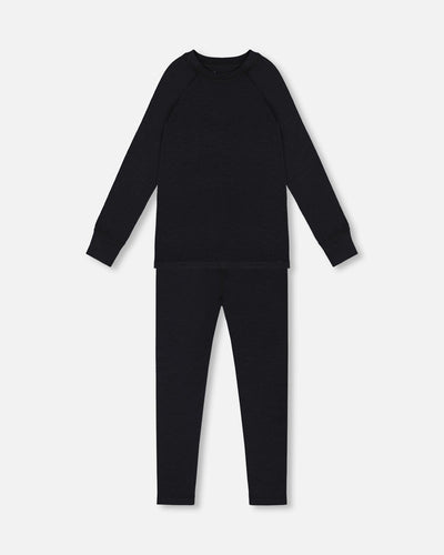 Merino Wool Base Layer Set Black - H10Y800_999