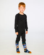 Merino Wool Base Layer Set Black Base & Mid-Layers Deux par Deux 