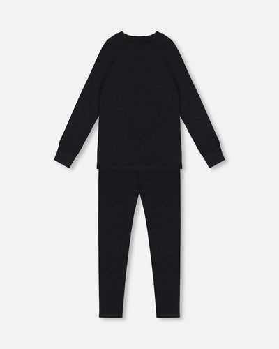 Merino Wool Base Layer Set Black - H10Y800_999