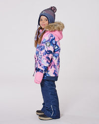 Lined Peruvian Knit Pompom Hat Black And Purple - H10Z13_000