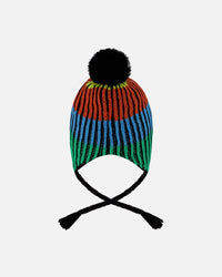 Lined Peruvian Knit Winter Hat With Pompom Multicolor - H10Z53_000