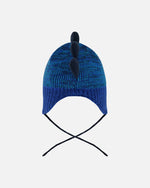 Lined Dino Peruvian Knit Winter Hat With Pompom Blue - H10Z58_000
