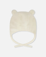Lined Baby Sherpa Hat With Ear Flaps Off-White - H10ZA01_165