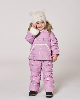 Lined Baby Winter Knit Hat With Ear Flaps Off-White - H10ZA03_165