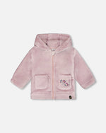 Hooded Zip Plush Jacket Neutral Purple - H20A30_557
