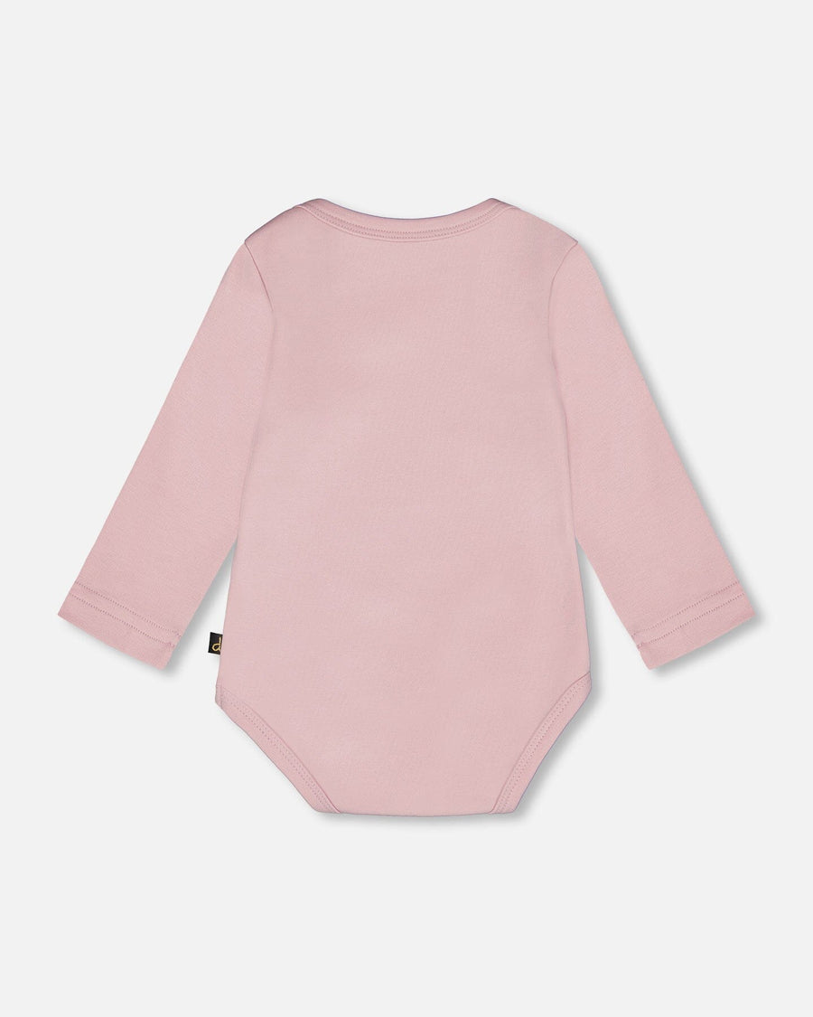 Organic Cotton Long Sleeve Romper Neutral Purple - H20A70_557