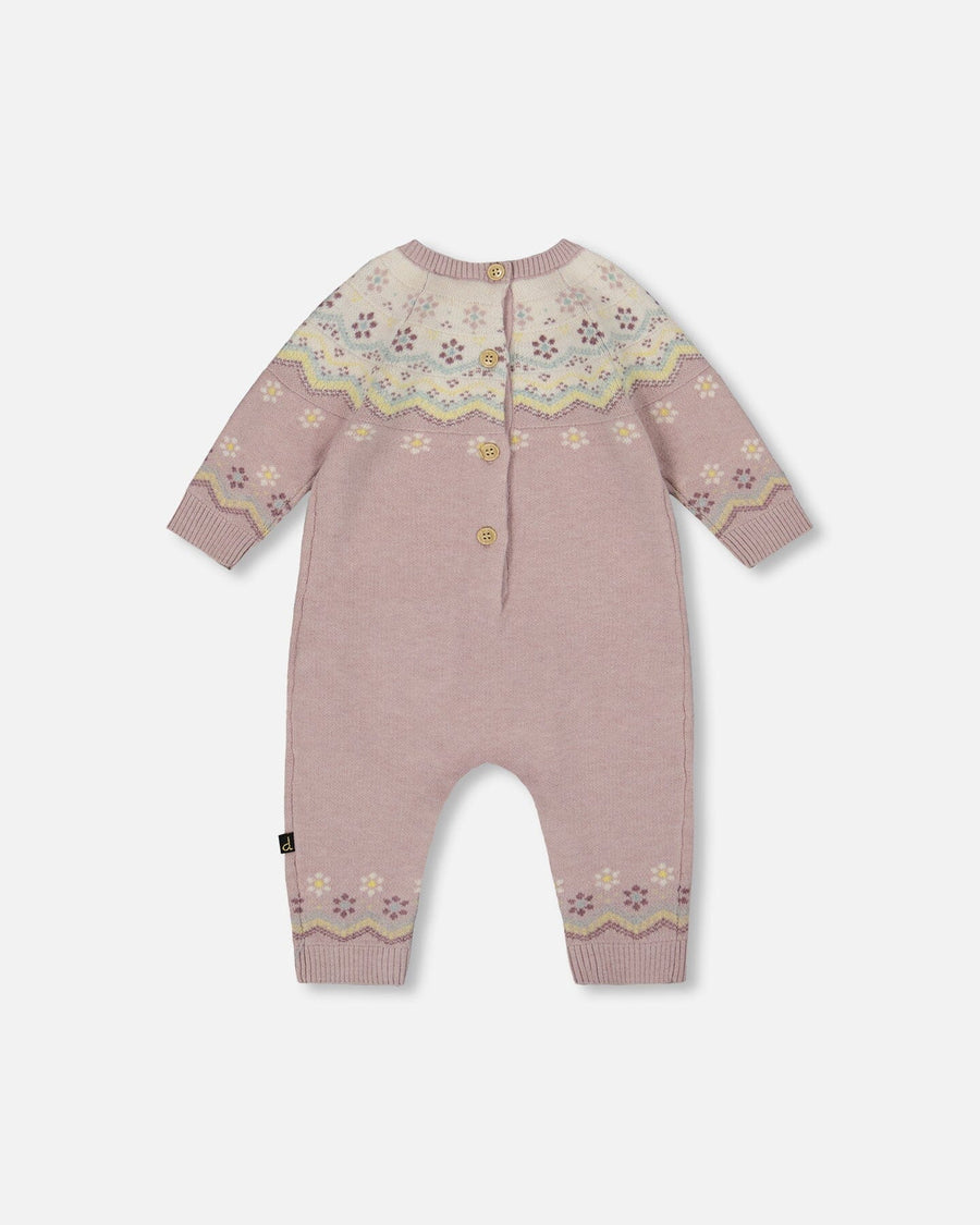 Jacquard Knitted Romper Keepsake Lilac - H20AT40_557