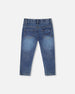 Jeans Blue Denim With Embroideries - H20E20_123