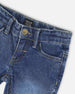 Jeans Blue Denim With Embroideries - H20E20_123