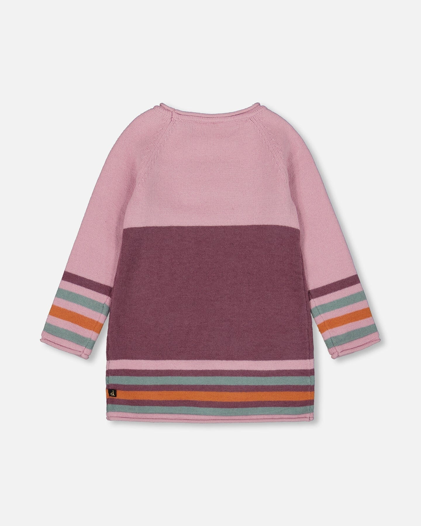 Knitted Dress Dusty Pink With Cat - H20ET85_514