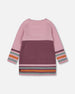 Knitted Dress Dusty Pink With Cat - H20ET85_514