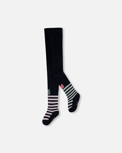 Knit Tights Dark Blue - H20ET_499