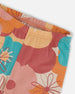 Organic Cotton Jersey Leggings With Coral Flowers - H20G62_058